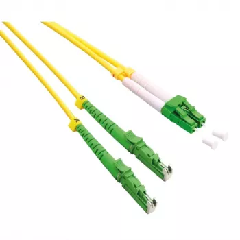 ROLINE cabo de patch de fibra ótica OS2 single-mode duplex, LSH/APC para LC/APC, 9/125µm, LSOH, amarelo, 2m