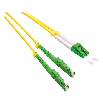 ROLINE cabo de patch de fibra ótica OS2 single-mode duplex, LSH/APC para LC/APC, 9/125µm, LSOH, amarelo, 2m