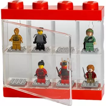 Room Copenhagen LEGO vitrine para minifiguras 8 vermelho transparente