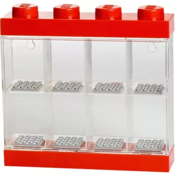 Room Copenhagen LEGO vitrine para minifiguras 8 vermelho transparente