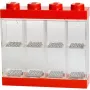 Room Copenhagen LEGO vitrine para minifiguras 8 vermelho transparente