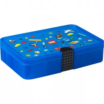 ROOM COPENHAGEN LEGO caixa organizadora Iconic, azul transparente, 11 compartimentos