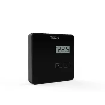 Tech Sterowniki R-8b Termostato de ambiente sem fios, preto