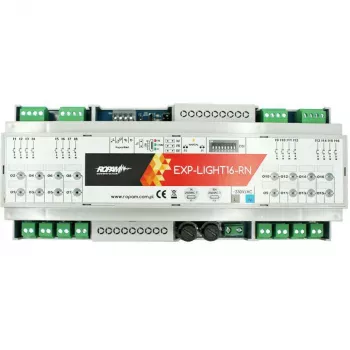 Ropam Controlo de iluminação EXP-LIGHT16-RN – Módulo de extensão de relés de 16 canais para barramento RopamNet