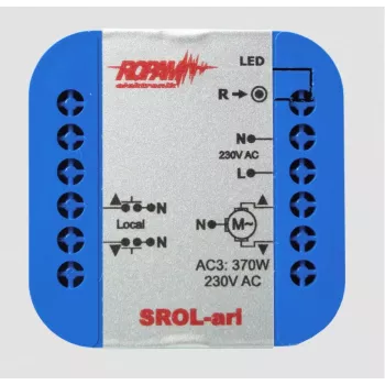 ROPAM SROL-ari Controlador de Estores Sem Fios, 230VAC, Sensor Amperométrico, Estado do Estore na App e Painel Tátil (IP64)
