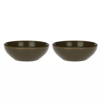 Conjunto de 2 saladeiras ROSE&TULIPANI Concerto Grigio Tortora, 26 cm, plástico SAN, cinzento-castanho