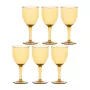 Conjunto de 6 copos de vinho de acrílico ROSE&TULIPANI FIABA 400 ml, âmbar
