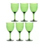 Conjunto ROSE&TULIPANI FIABA de 6 copos de vinho de acrílico 400 ml, verde