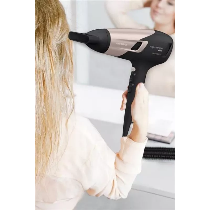Secador de cabelo Rowenta fēns Power 2100W, preto/rosa