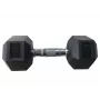 Haltere hexagonal emborrachado YLDB35 9 kg – anti-rolamento, protege o chão, punho cromado estriado