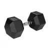 Haltere de ferro fundido revestido a borracha, hexagonal, 27,5 kg, REBEL ACTIVE