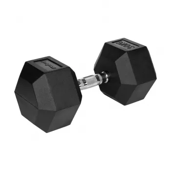 Haltere hexagonal de ferro fundido emborrachado 30 kg REBEL ACTIVE