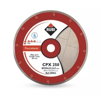 RUBI CPX Disco de diamante 250 x 25,4 mm PRO para grés porcelânico