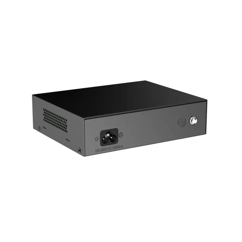 Switch PoE Ruijie RG-ES106F-P 6 portas Fast Ethernet, 4 portas PoE+, orçamento 54W, não gerido, preto