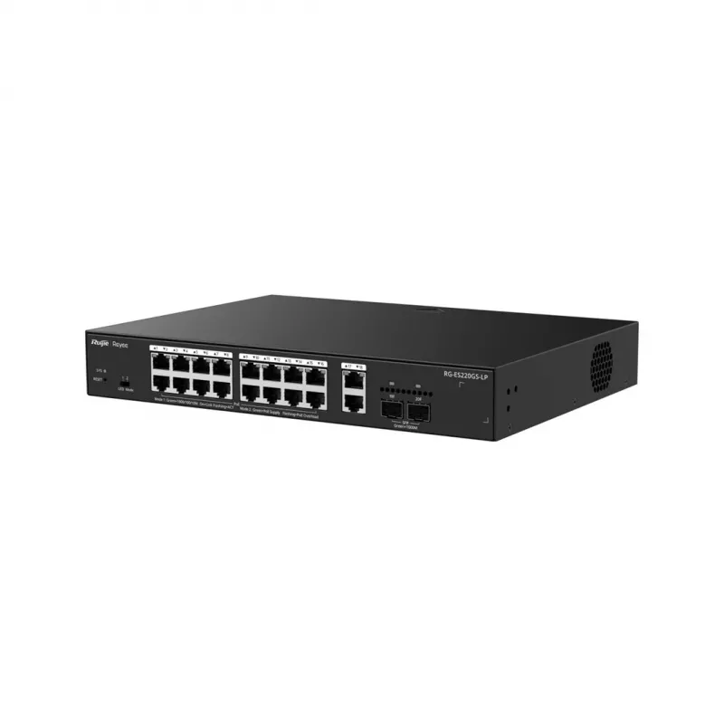 RUIJIE RG-ES220GS-LP Switch Smart Managed Gigabit PoE+ 18 Portas com 2 Portas SFP