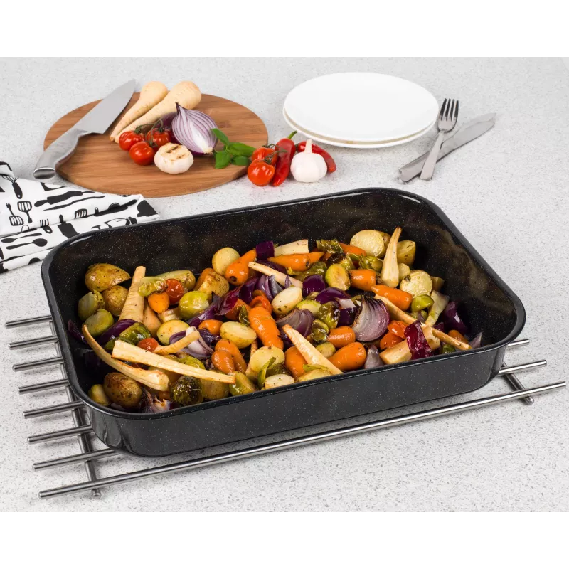 Assadeira funda Russell Hobbs CW114311 VIT Enamel 42cm - preto