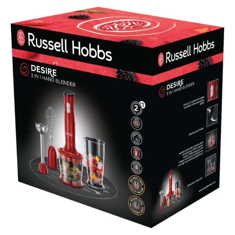 Russell Hobbs Desire 3-em-1 Varinha mágica vermelha 24700-56