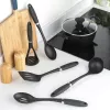 Russell Hobbs RH03026EU7 Conjunto de 5 utensílios de cozinha com suporte giratório, preto e prateado