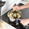 Russell Hobbs RH03026EU7 Conjunto de 5 utensílios de cozinha com suporte giratório, preto e prateado