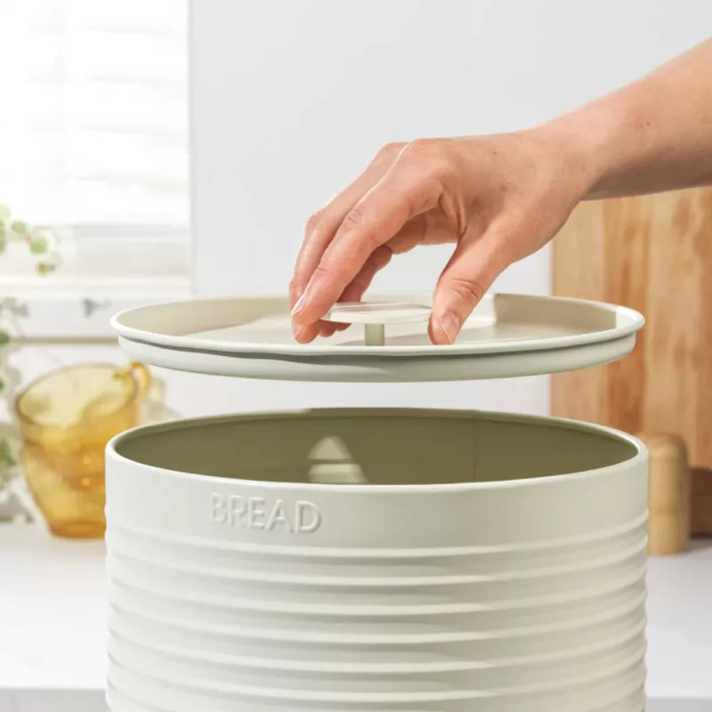 Russell Hobbs RH03269CEU7 caixa de pão com padrão canelado, creme