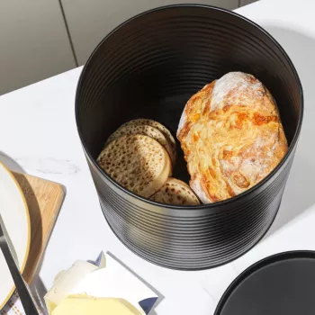 Russell Hobbs RH03269EU7 caixa de pão com padrão canelado, preto