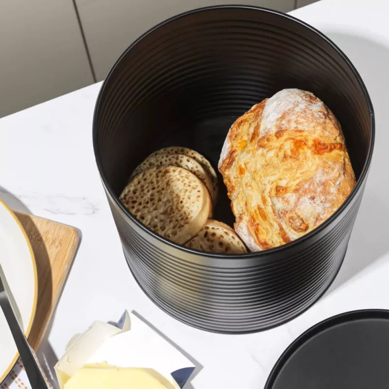 Russell Hobbs RH03269EU7 caixa de pão com padrão canelado, preto