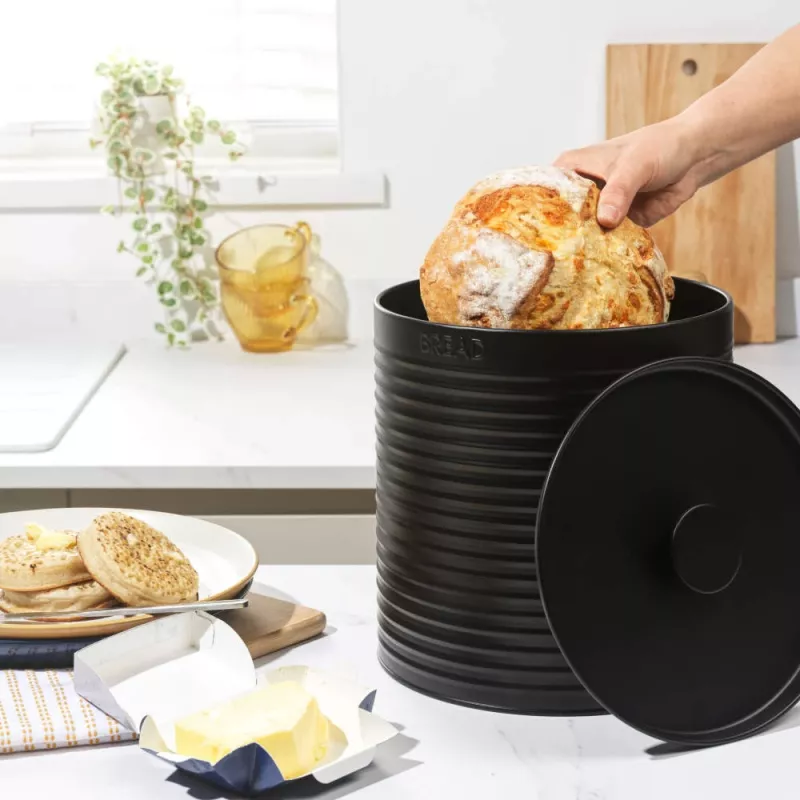 Russell Hobbs RH03269EU7 caixa de pão com padrão canelado, preto