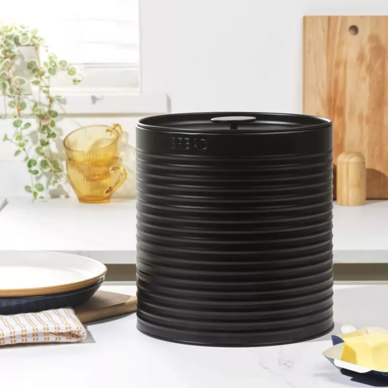 Russell Hobbs RH03269EU7 caixa de pão com padrão canelado, preto