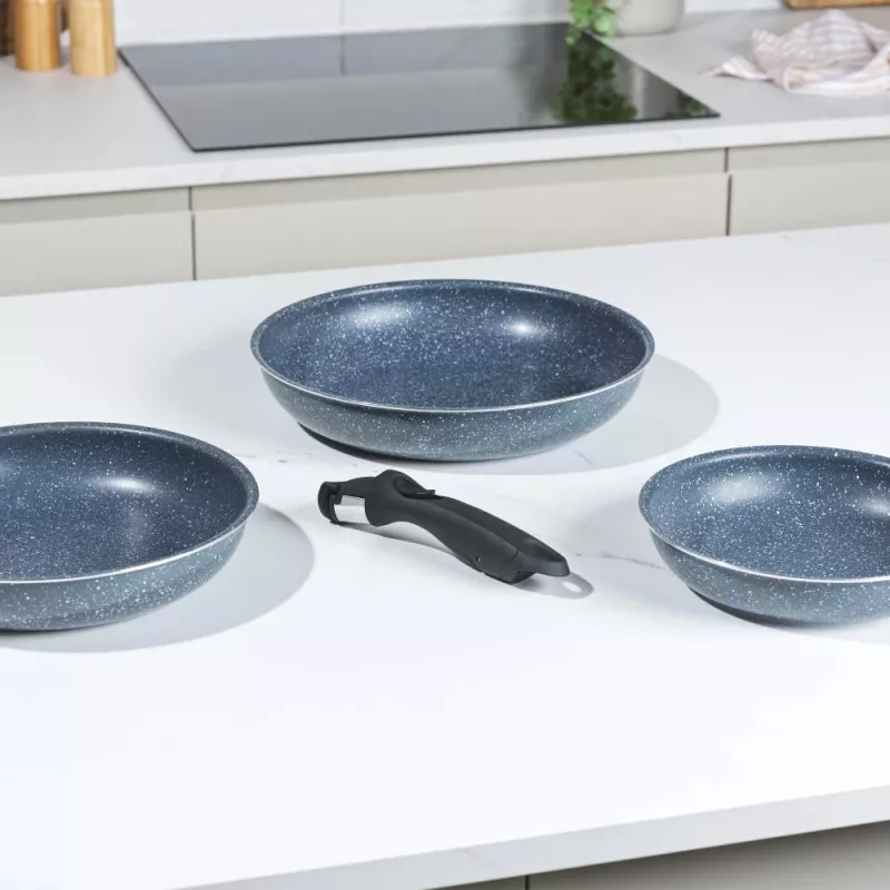 Russell Hobbs RH03293EU7 Nightfall Stone Conjunto de 4 frigideiras Smart Clip