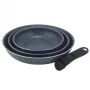 Russell Hobbs RH03293EU7 Nightfall Stone Conjunto de 4 frigideiras Smart Clip