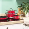 Russell Hobbs RH03821 Conjunto de 4 panelas Riviera, vermelho