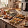 Russell Hobbs RH03903 Conjunto de 7 formas de empilhar, aço carbono, antiaderente, cinzento carvão