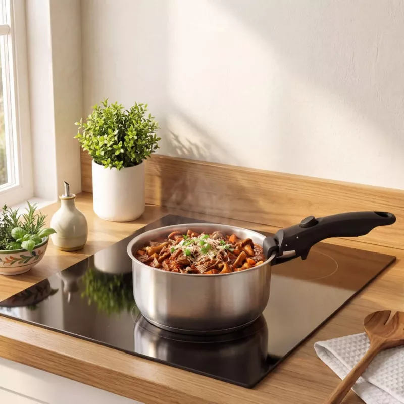 Russell Hobbs RH04034 aço inoxidável conjunto de 4 panelas Smart Clip