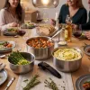 Russell Hobbs RH04034 aço inoxidável conjunto de 4 panelas Smart Clip
