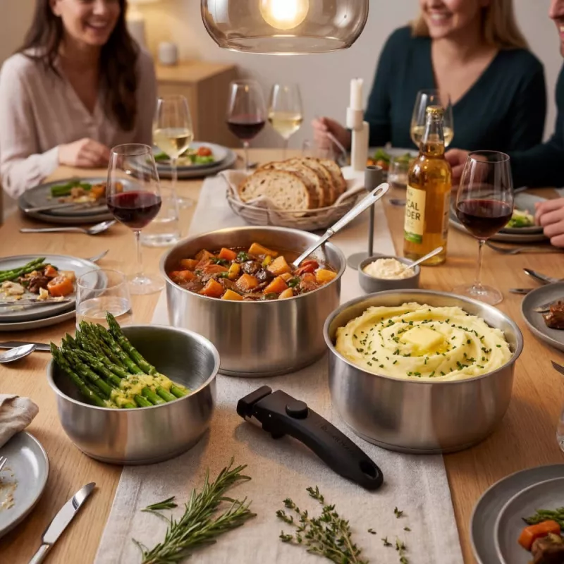 Russell Hobbs RH04034 aço inoxidável conjunto de 4 panelas Smart Clip