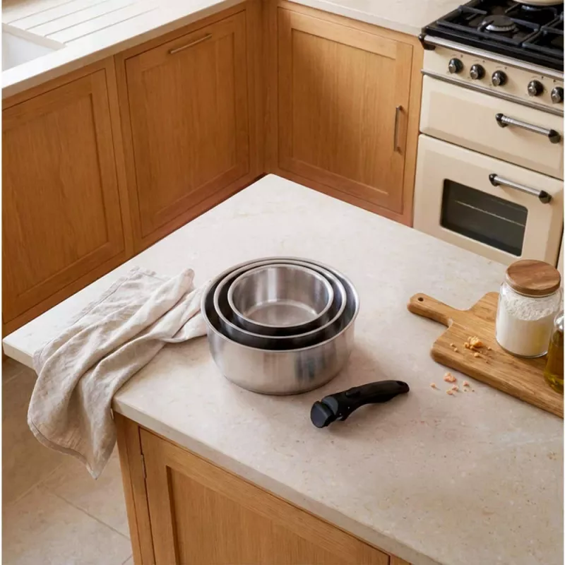 Russell Hobbs RH04034 aço inoxidável conjunto de 4 panelas Smart Clip