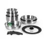 Russell Hobbs RH04041 Conjunto de 8 peças de panelas Smart Clip em aço inoxidável