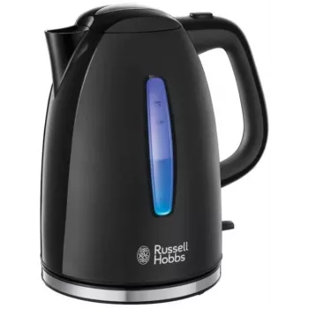 Russell Hobbs Textures Plus 22591-70 Chaleira elétrica, 1,7L, 2400W, preta texturada e brilhante