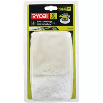 RYOBI conjunto de capas de cera e polimento RAK2BB, 2 peças (branco)