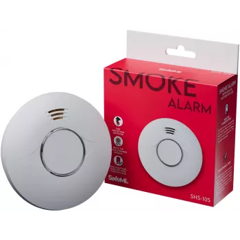 SAFEMI SHS-10S Detetor de fumo - Fotoelétrico, 10 anos de bateria incorporada, 5 anos de garantia