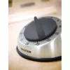 Temporizador mecânico Salter 338 SSBKXR15 em aço inoxidável - temporizador de corda de 60 minutos com sinal acústico, prateado