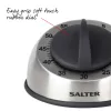 Temporizador mecânico Salter 338 SSBKXR15 em aço inoxidável - temporizador de corda de 60 minutos com sinal acústico, prateado