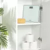 Balança de casa de banho eletrónica compacta em vidro Salter 9207 WHCFEU12, branca