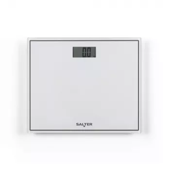 Balança de casa de banho eletrónica compacta em vidro Salter 9207 WHCFEU12, branca