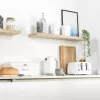 Salter Boston Conjunto de 4 acessórios de casa de banho para arrumação, branco gelo