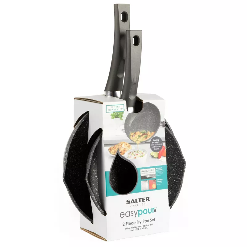 Salter BW09071AR Easy Pour conjunto de 2 frigideiras