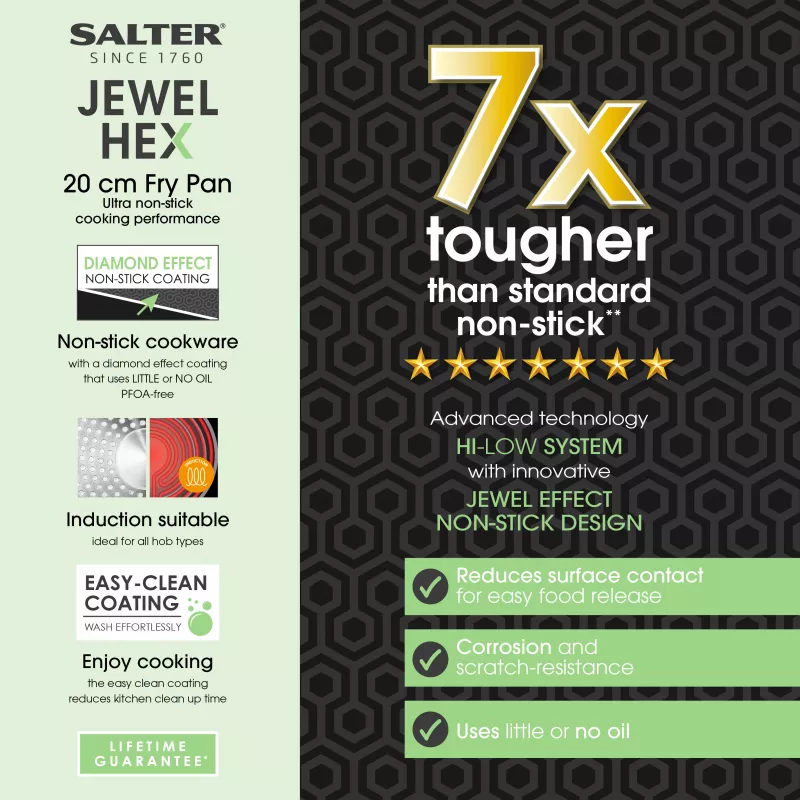 Frigideira Salter BW11619SA3 Jewel Hex 20 cm
