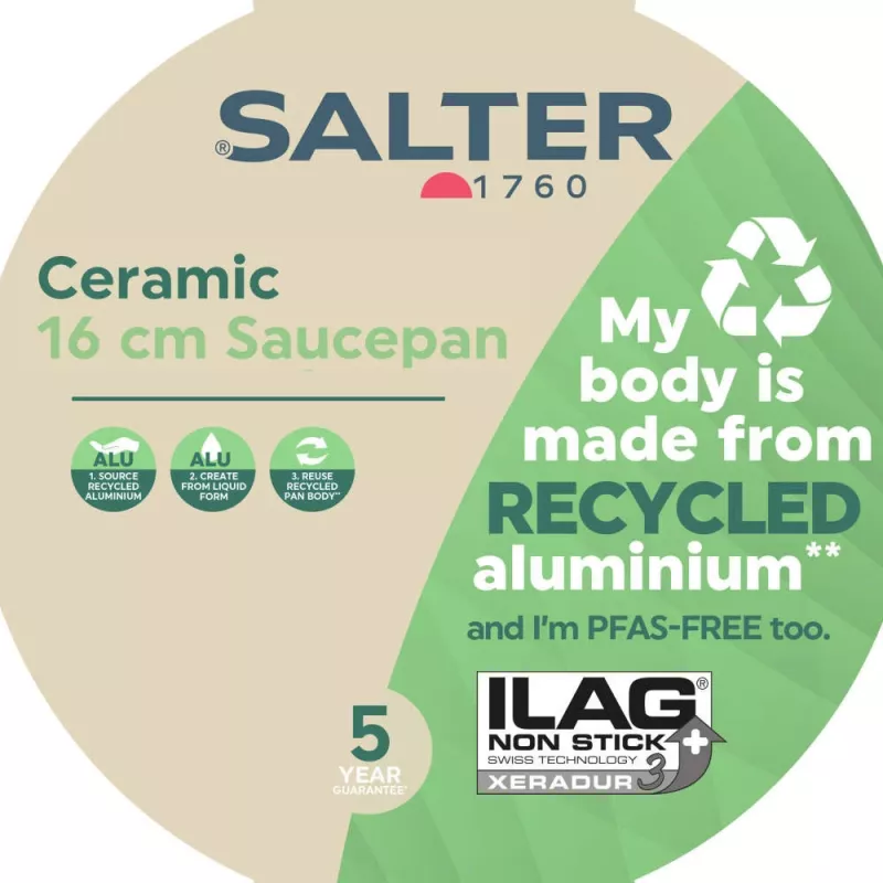 Salter BW12877AS panela de cerâmica, 16 cm