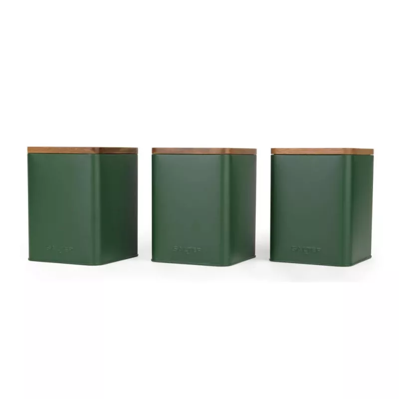 Salter BW12898G Toronto Conjunto de 3 recipientes de armazenamento, verde