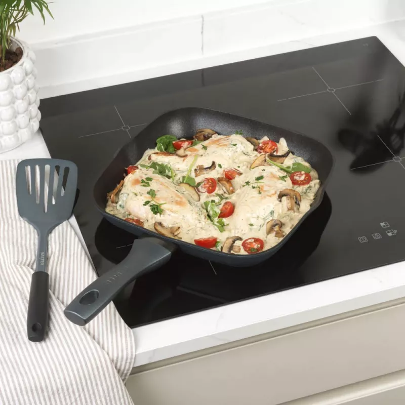 Salter BW13594DU Megastone Excellence Frigideira grill 28cm, cinzento